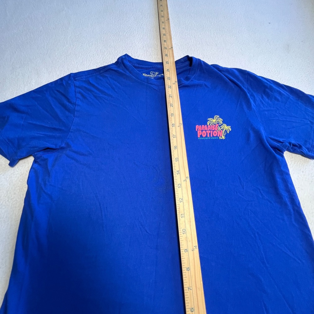 Vineyard Vines Paradise Potion Graphic T Shirt Golf Blue Size S Coastal Tropical - Picture 5 of 7